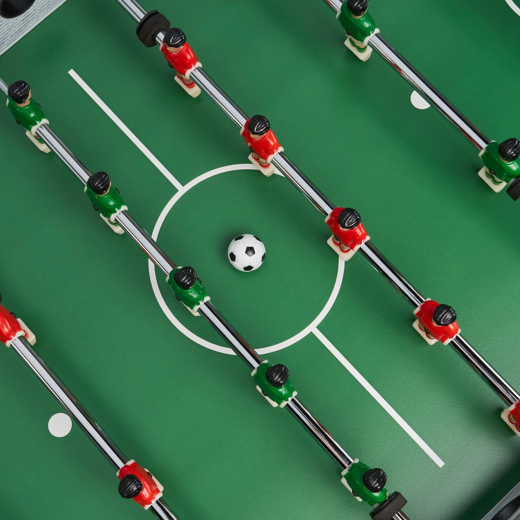 Babyfoot Junior, Gris, Bois MDF, Barres Télescopiques, 119 x 94.5 x 81 cm, 2-4 Joueurs