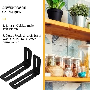 Adjustable Mounting Bracket with 2 Slots, 6 Pieces L-Shaped Furniture Corner Bracket Corner Connectors, 90 Degree Adjustable Angle Right Angle Brackets, (101+60) x30mm/Thickness 3mm