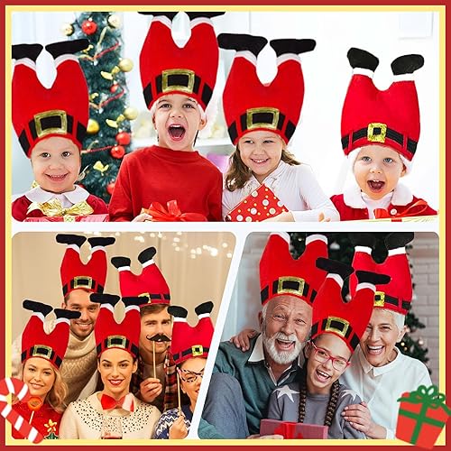 Miniatura 5 de DomeStar Christmas Hat Funny Hat Novelty Santa Hat Crazy Hats Elf Hat Santa Pants Hat