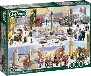 Jumbo, Falcon de Luxe - A Winter in London, Jigsaw Puzzles for Adults, 1000 Piece