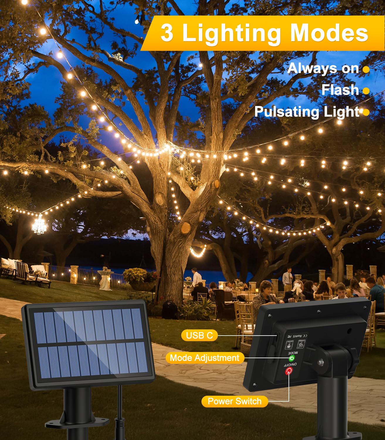 Solar String Lights Outdoor Garden - Image 3