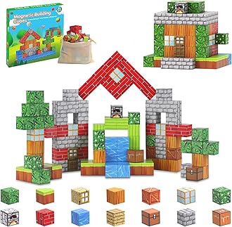 Magnetic Blocks Toys for Boys & Girls Age 6 7 8 9 10, Stacking Building Toys for Toddlers Fidget Cubes Sensory Toy for Kids