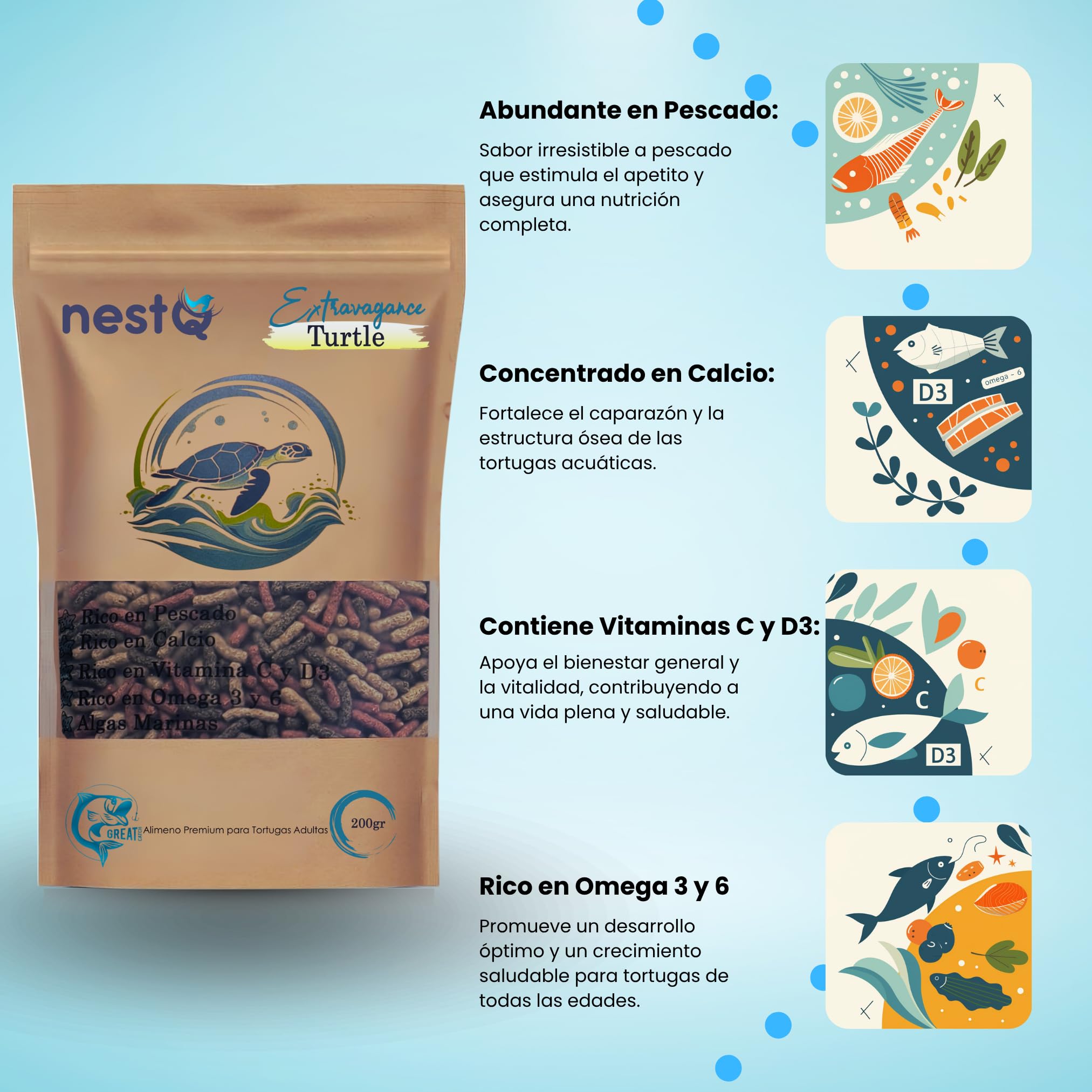 Alimento Para Tortugas Baby Reptile Sticks 300gr Crecimiento