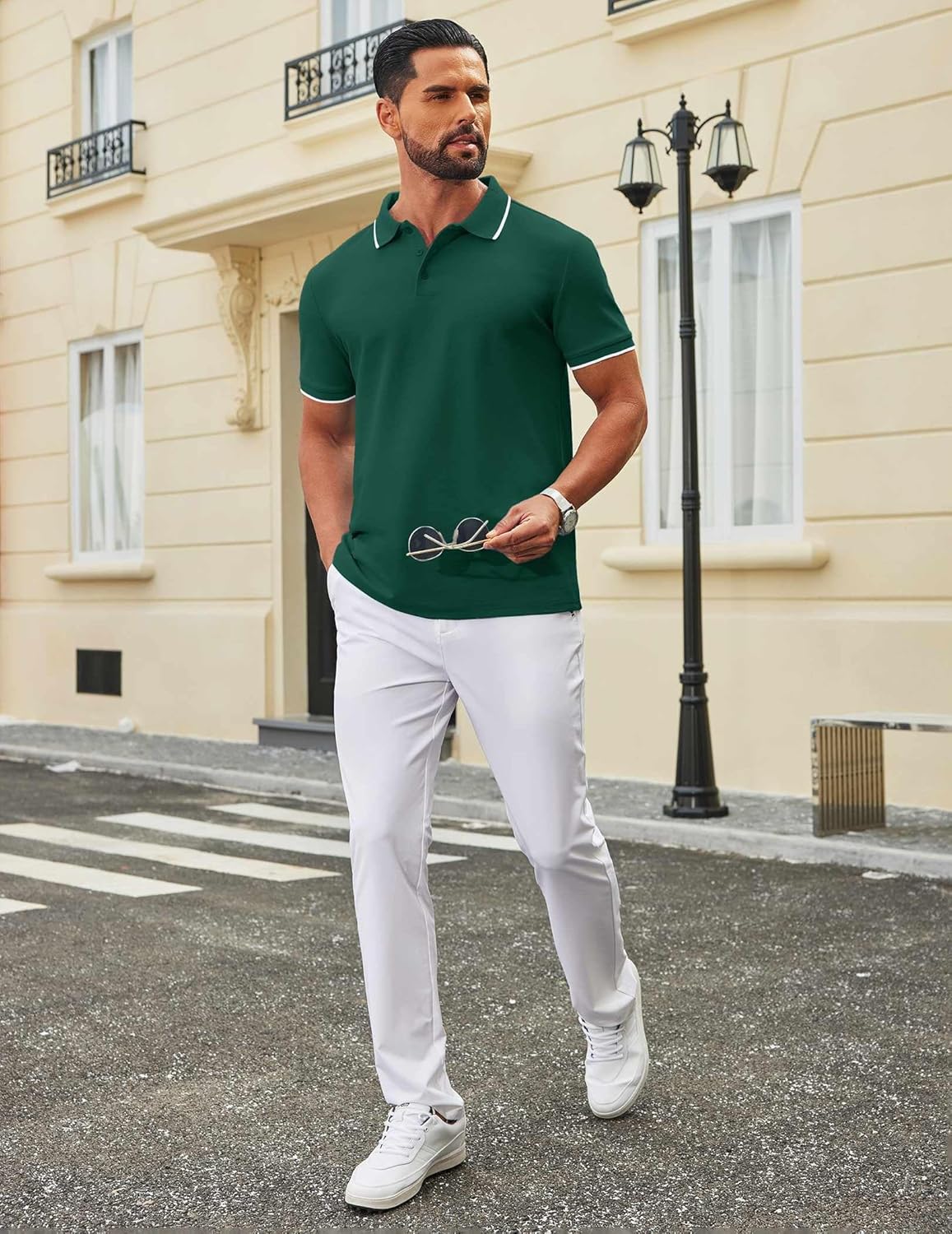 COOFANDY Men's Polo Shirts Classic Short Sleeve Polo T Shirts Cotton Pique Casual Summer Fashion Golf Shirt - Image 5