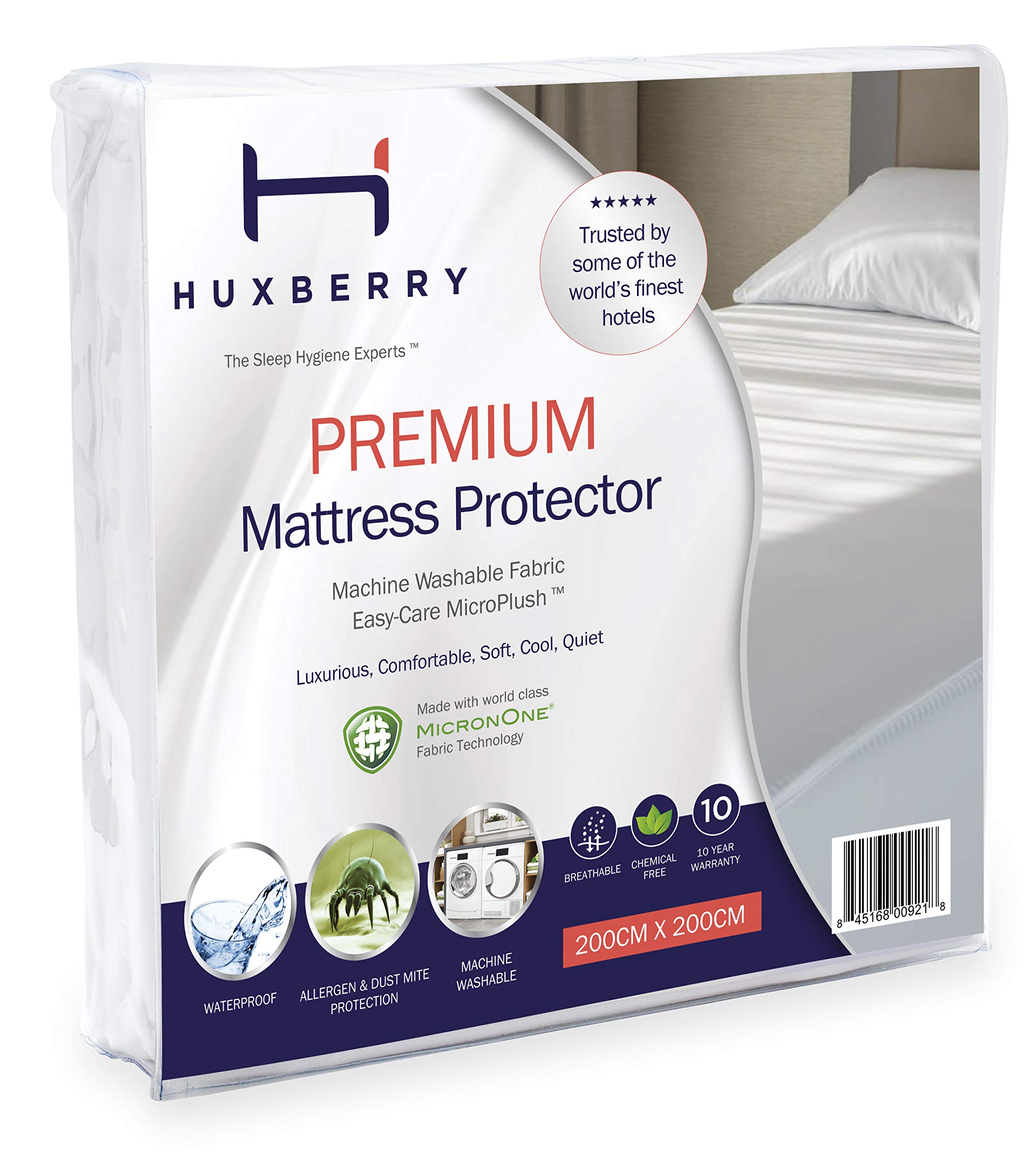 CleanRest Clean Rest Mattress Protector | CDC Approved Virus Blocker | Waterproof |Anti-Allergy | Fitted Sheet Style | 160x200x23-45cm | Queen Bed