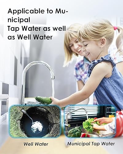 Miniatura 6 de Waterdrop Sistema de filtro de agua para toda la casa, filtración de 5 etapas, reduce altamente el plomo, el cloro, el olor y el sabor, con filtro