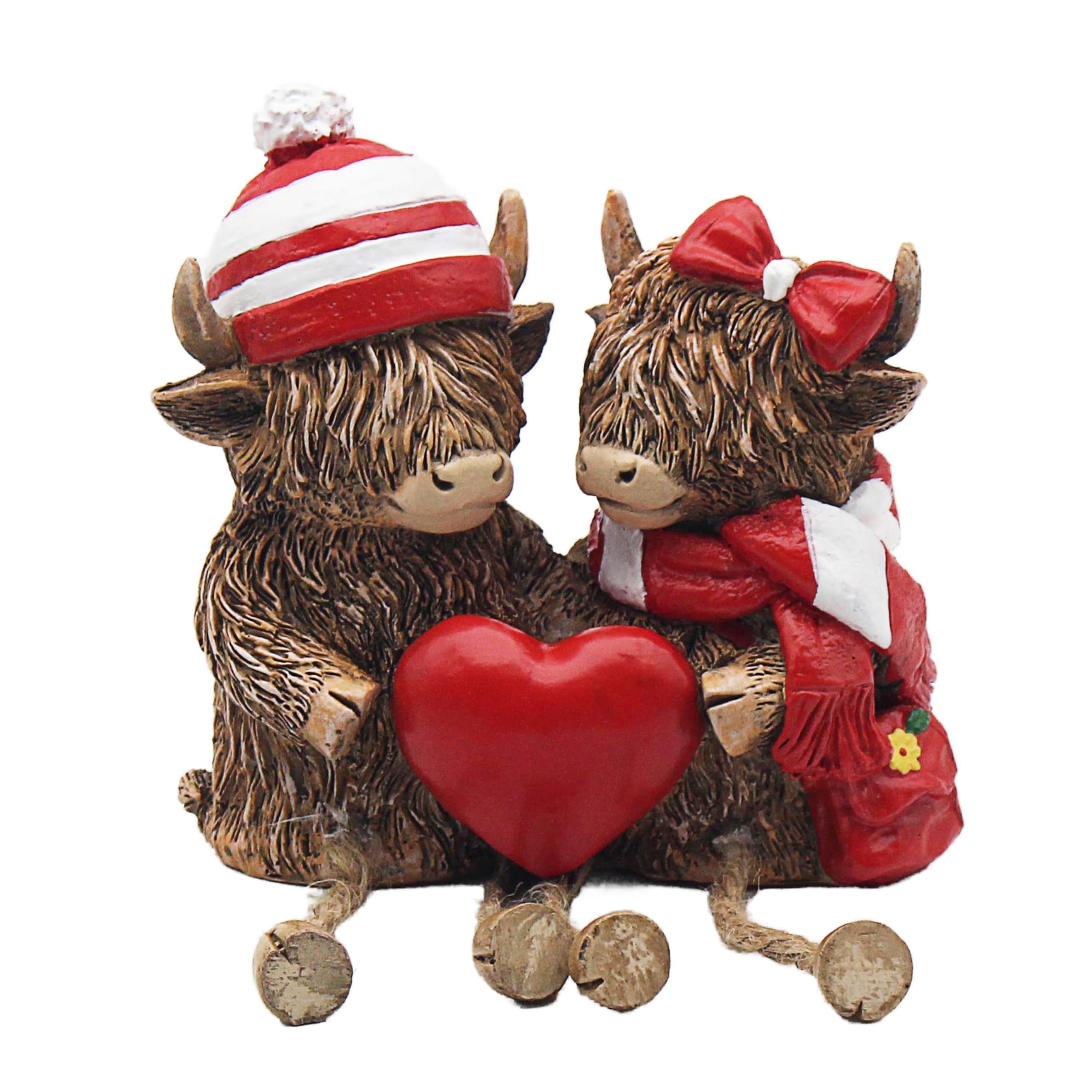 L & P Home & Gifts Highland Cow Dangle Legs Large Double Red