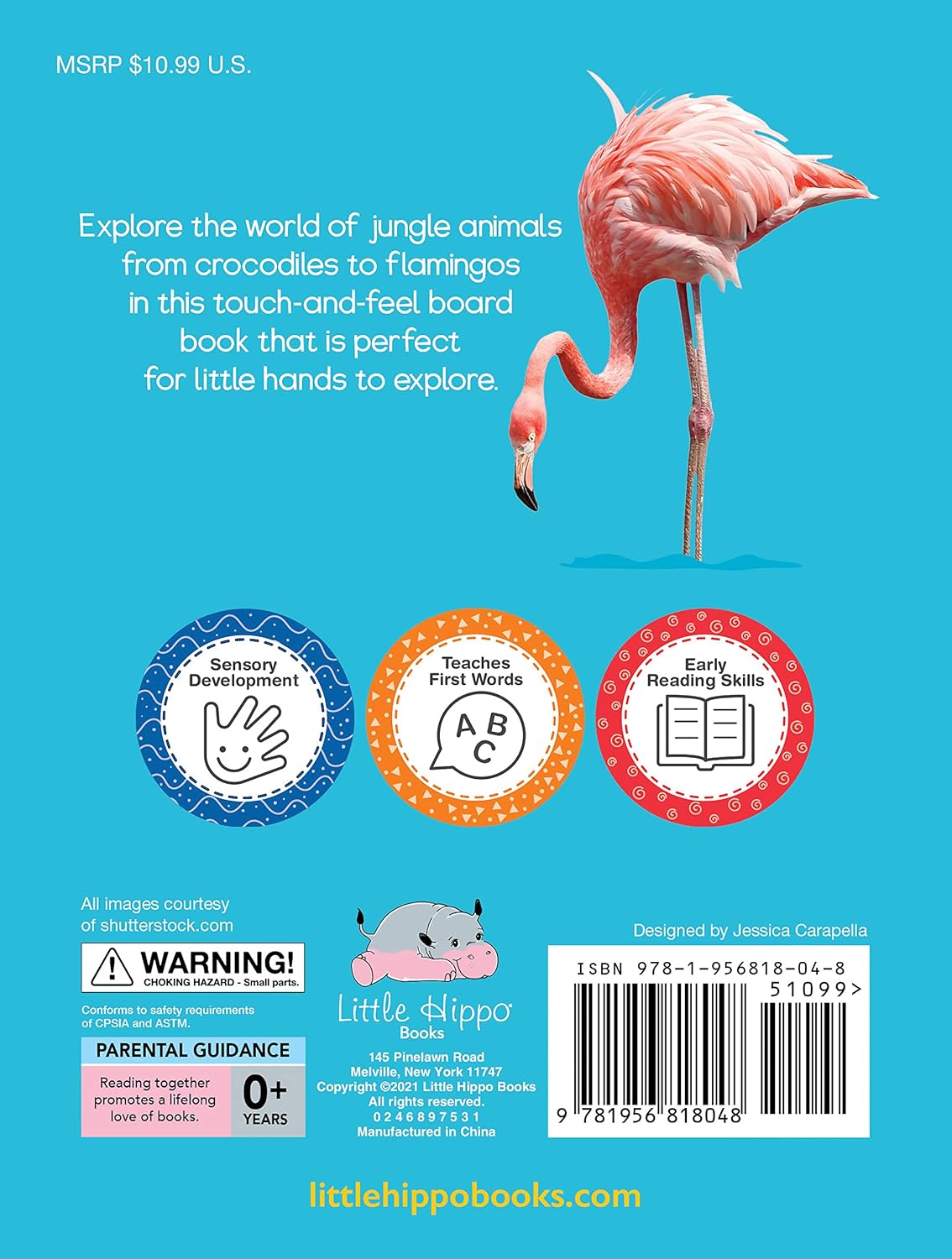 Jungle Animals - Children's Touch and Feel Board Book - Sensory Board Book - Image 2