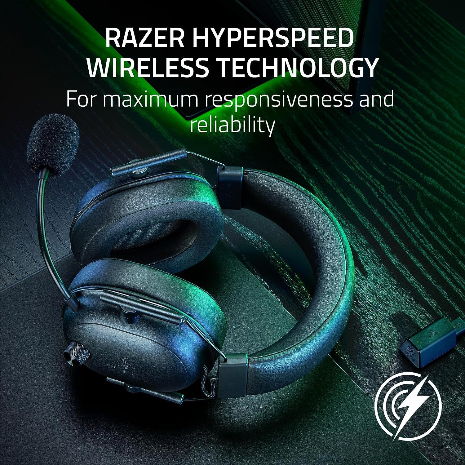 Razer BlackShark V2 HyperSpeed Wireless Gaming Headset:Lightweight 