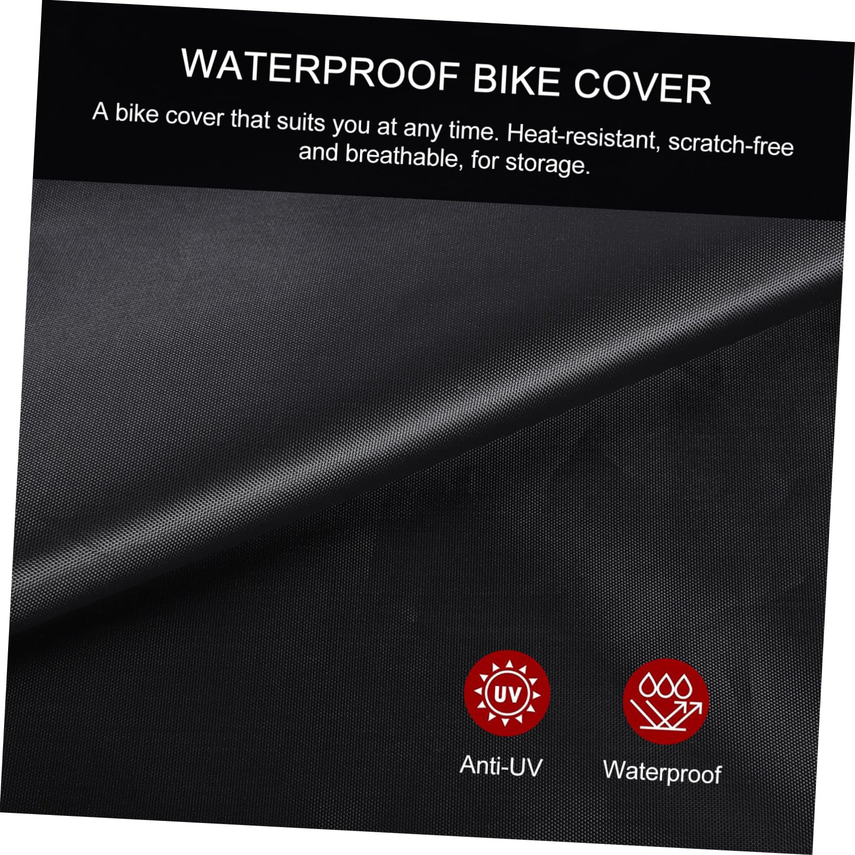 Fahrradabdeckung für Mountainbikes, 210d Oxford Gewebe, Schwarz