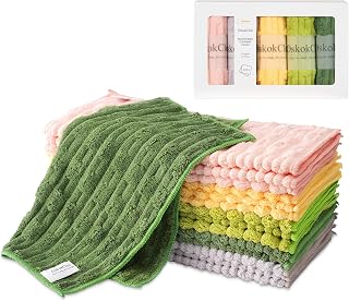 Kitchen Cleaning Cloths, 12x12 Microfiber Dish Cloths, 15 Pack