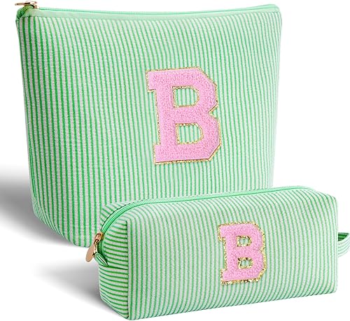 Miniatura 49 de Bolsa de maquillaje con iniciales personalizadas, bolsa de cosméticos, Lavanda, K