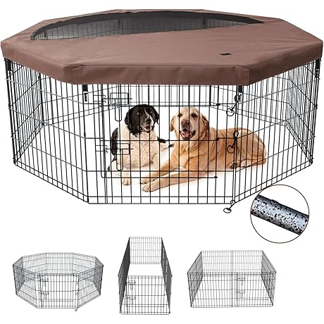 8-Panel High-Quality Foldable Playpen: A Safe Haven for Your Furry Friends