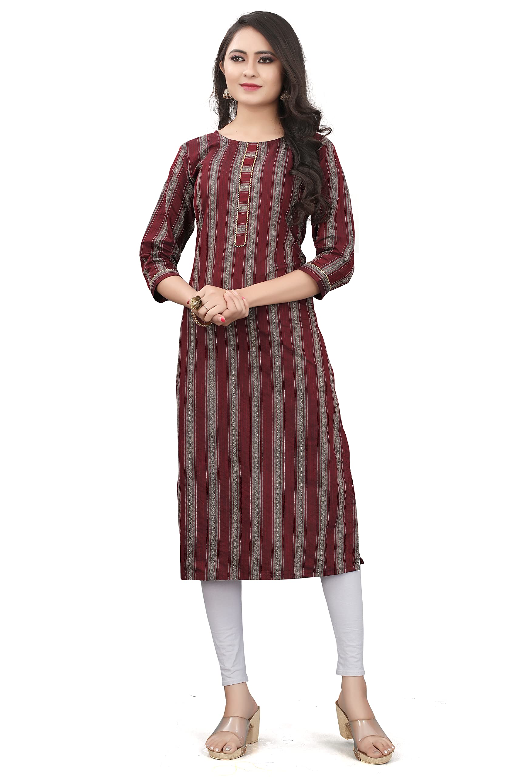 GenericVed Tex Black Cotton Silk Kurti for Woman