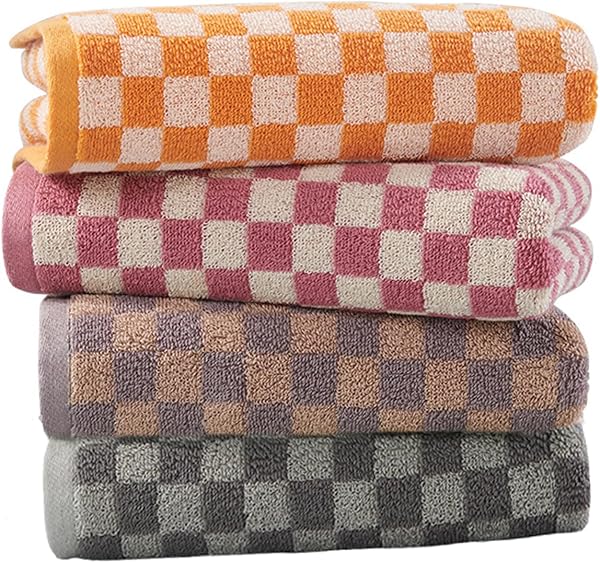 BITUSIC Cotton Face Towels Set of 4