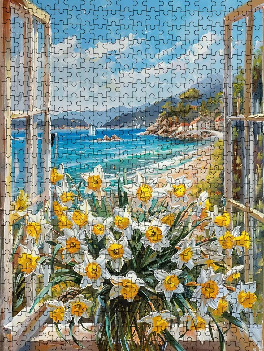 Spiaggia Giocare Puzzle 1000 Pezzi, 3D Puzzle per Adulti Impegnativo, Educa Puzzles Artistico, Divertente E Stimolante Puzzles Decorativo per La Famiglia, Regalo e Decorazione Pareti FNKL6-906