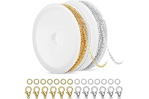 SANNIX Necklace Chains for Jewelry Making, 1.8mm Jewelry Chains for Necklace, Earring,...