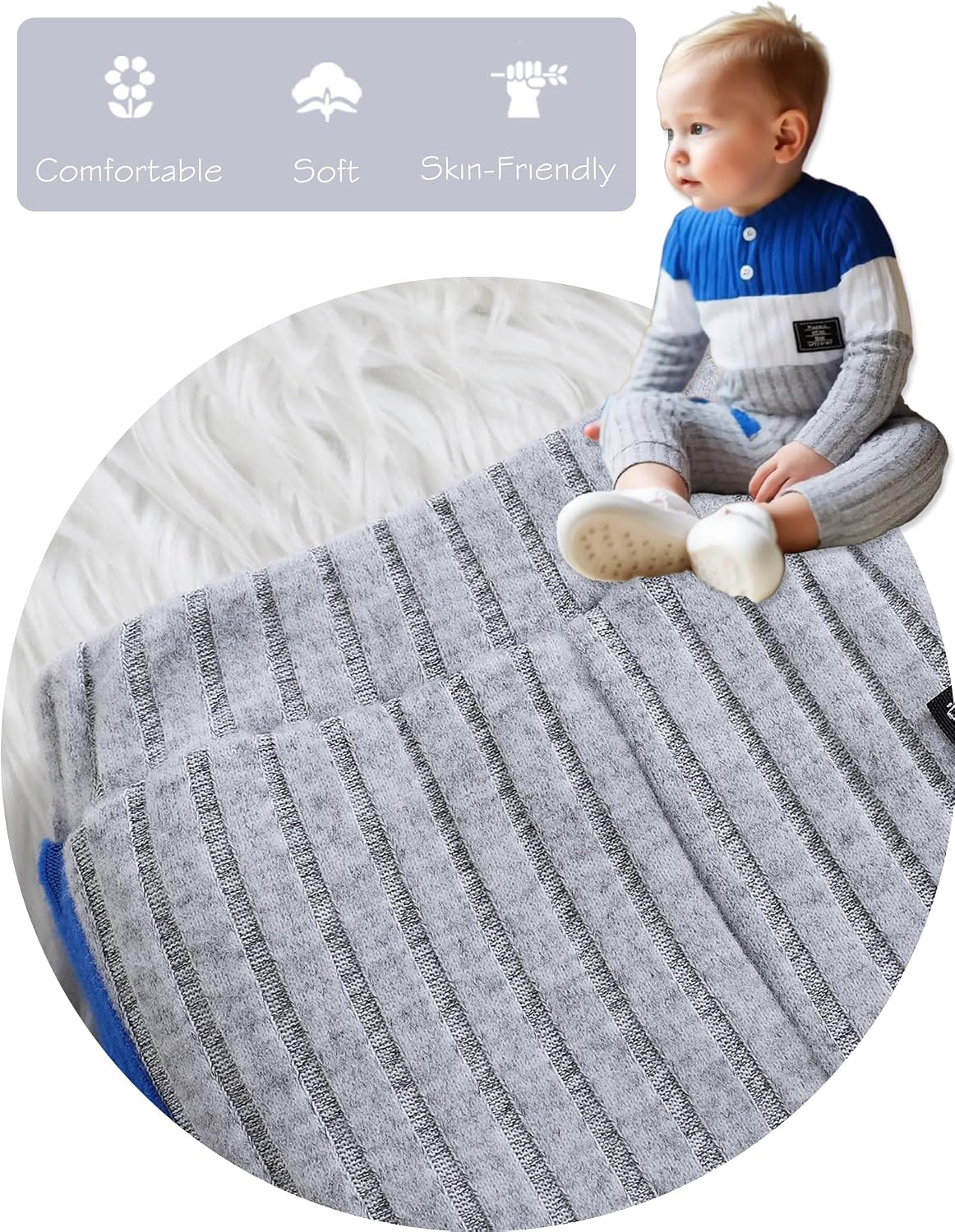Newborn Baby Boy Clothes Boy Outfit Infant Romper Winter Fall Long Sleeves Pants Set Hat 3PC