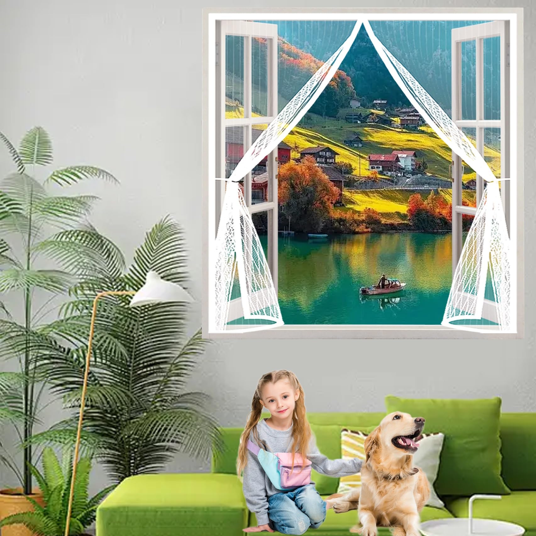 Chbin White Magnetic Fly Screen 30 X 200 Cm Automatically Closes, Keep Bugs Out, Without Drilling, Easy To Install, Fly Screen Curtain Magnetic For Double Door/French Doors,