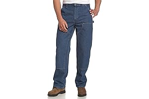Men's Double Front Utility Logger Jean Loose Fit Heavyweight Denim