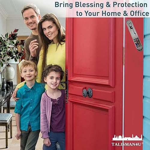 Miniatura 3 de TALISMAN4U MEZUZAH - Funda de peltre con desplazamiento para 12 tribus de Israel, diseño de Hoshen, símbolo de protección hebrea Shaddai, judaica,