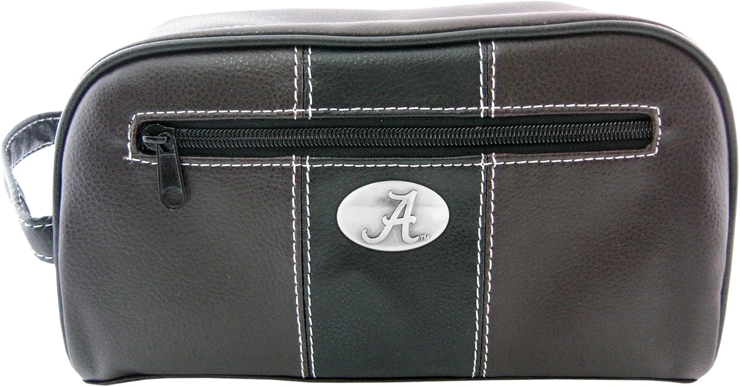 NCAA Alabama Crimson Tide Zep-Pro Toiletry Concho Bag, Brown