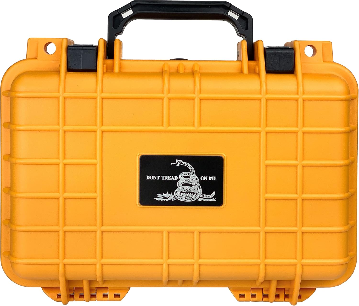 Eylar Don't Tread On Me Hard Pistol Case 11.6 Inch 8.3 Inch 3.8 Inch (Yellow, Compact 1 Gun)