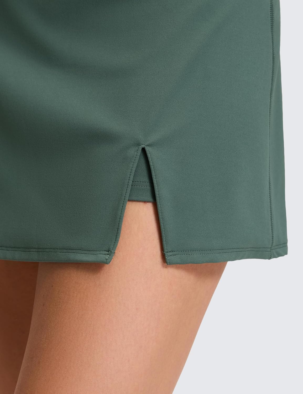 CRZ YOGA High Rise Front Slit Golf Skirts for Women - Mini A-line Tennis Casual Skort with Built-in Shorts Side Pockets