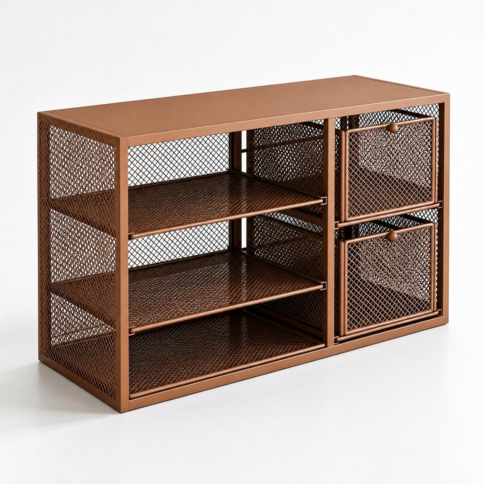 Baoblaze Organizador Café con Cajones Ventilado ría Malla Metálica Compacto Encimera para Oficina, Negro