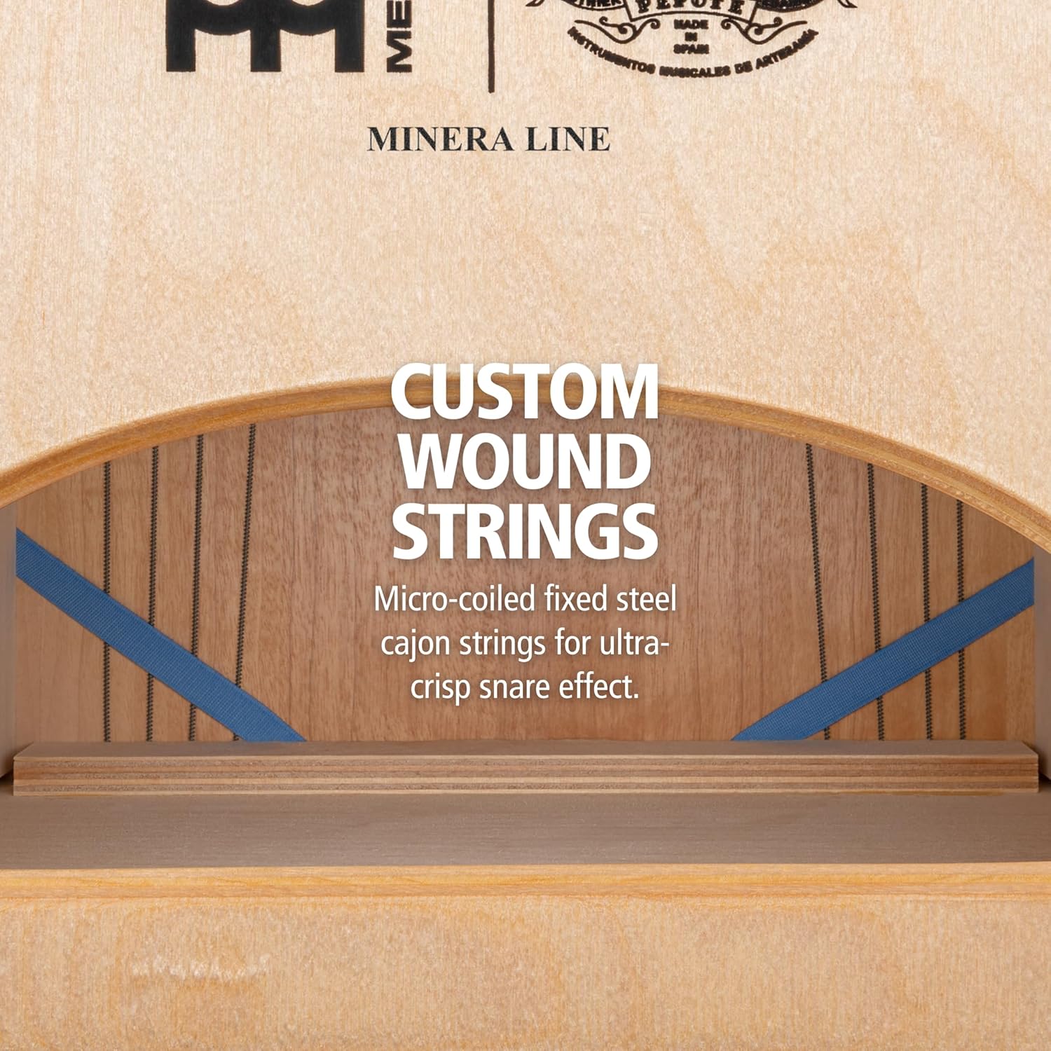 Artisan Edition String Cajon, Limba/Baltic Birch — MADE IN SPAIN — Minera Line, 2-YEAR WARRANTY