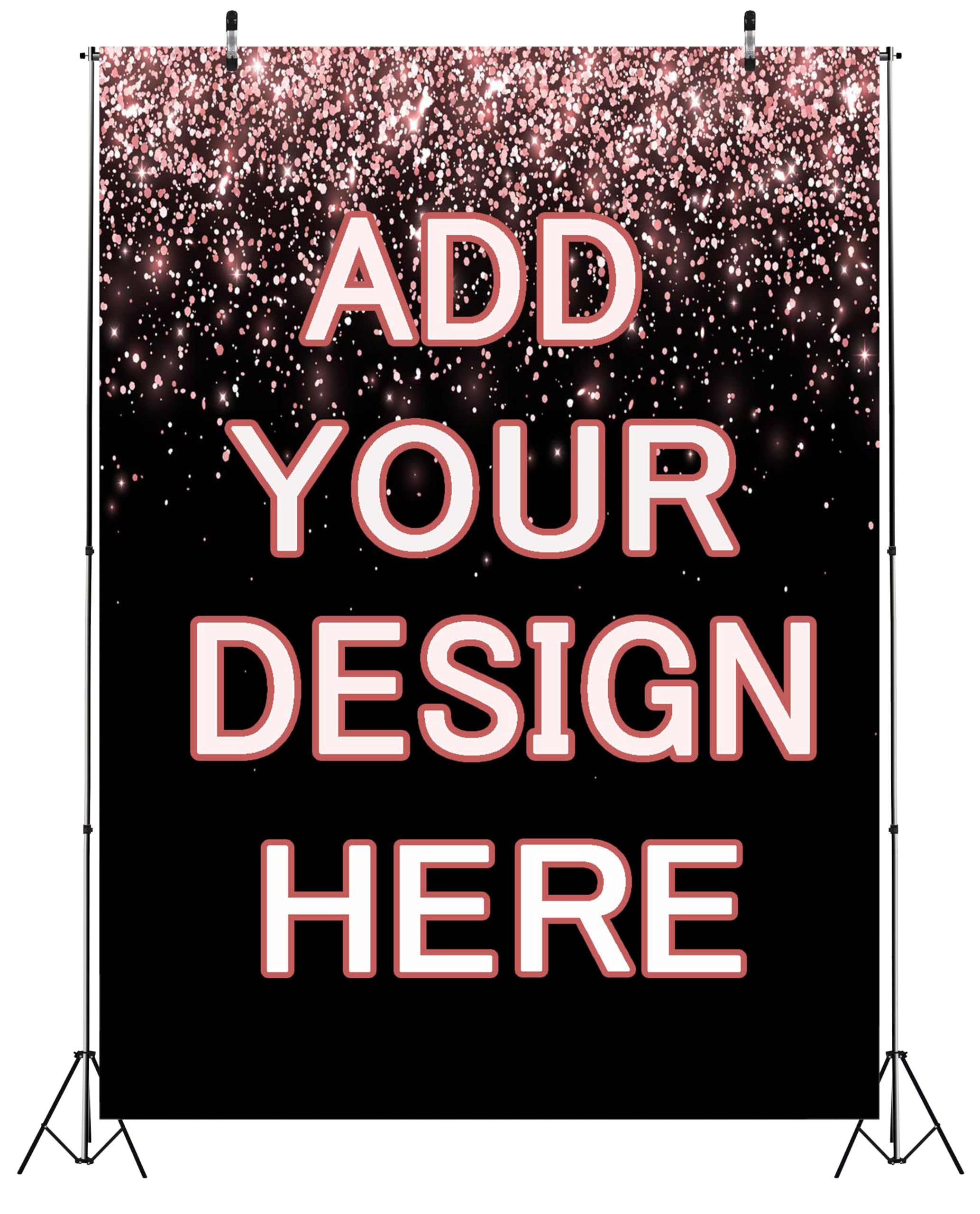 Loccor 6x6ft Fabric Custom Backdrop with Picture Text Logo Personalized Customized Background Gift for Graduation Wedding Birthday Business Upload