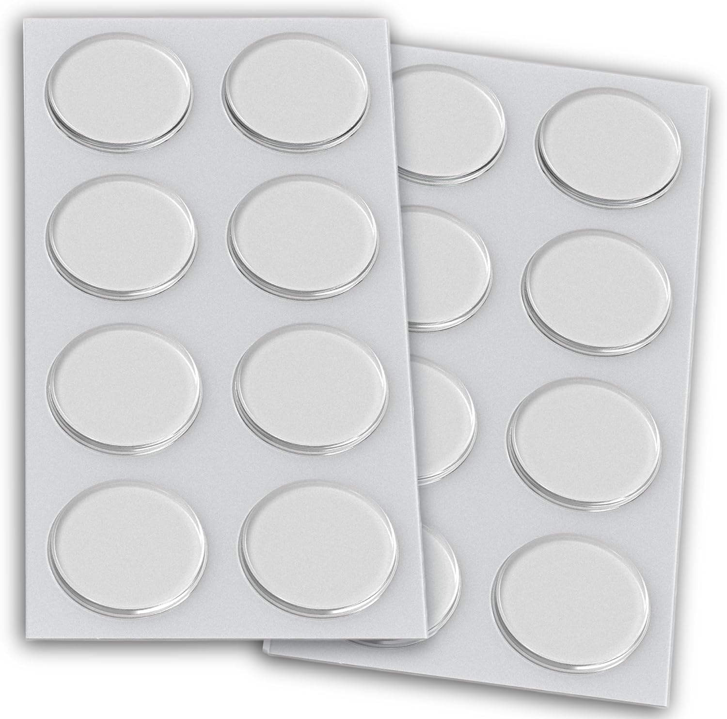 Round Clear Adhesive Bumpers Large Transparent Self Stick Rubber Pads