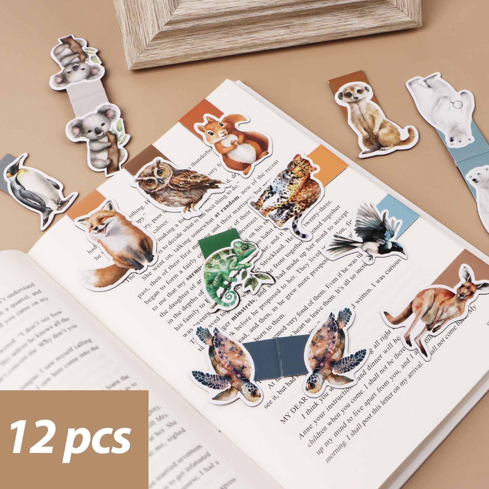 12 Magnetische Lesezeichen Mit Meeres-Tier-Motiven - Perfektes Geschenk Für Kinder