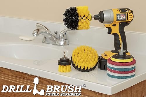 Miniatura 7 de Drillbrush Juego de cepillos de limpieza eléctrica - Accesorio de cepillo de taladro - Accesorio de taladro para cepillo de lechada - Accesorio de