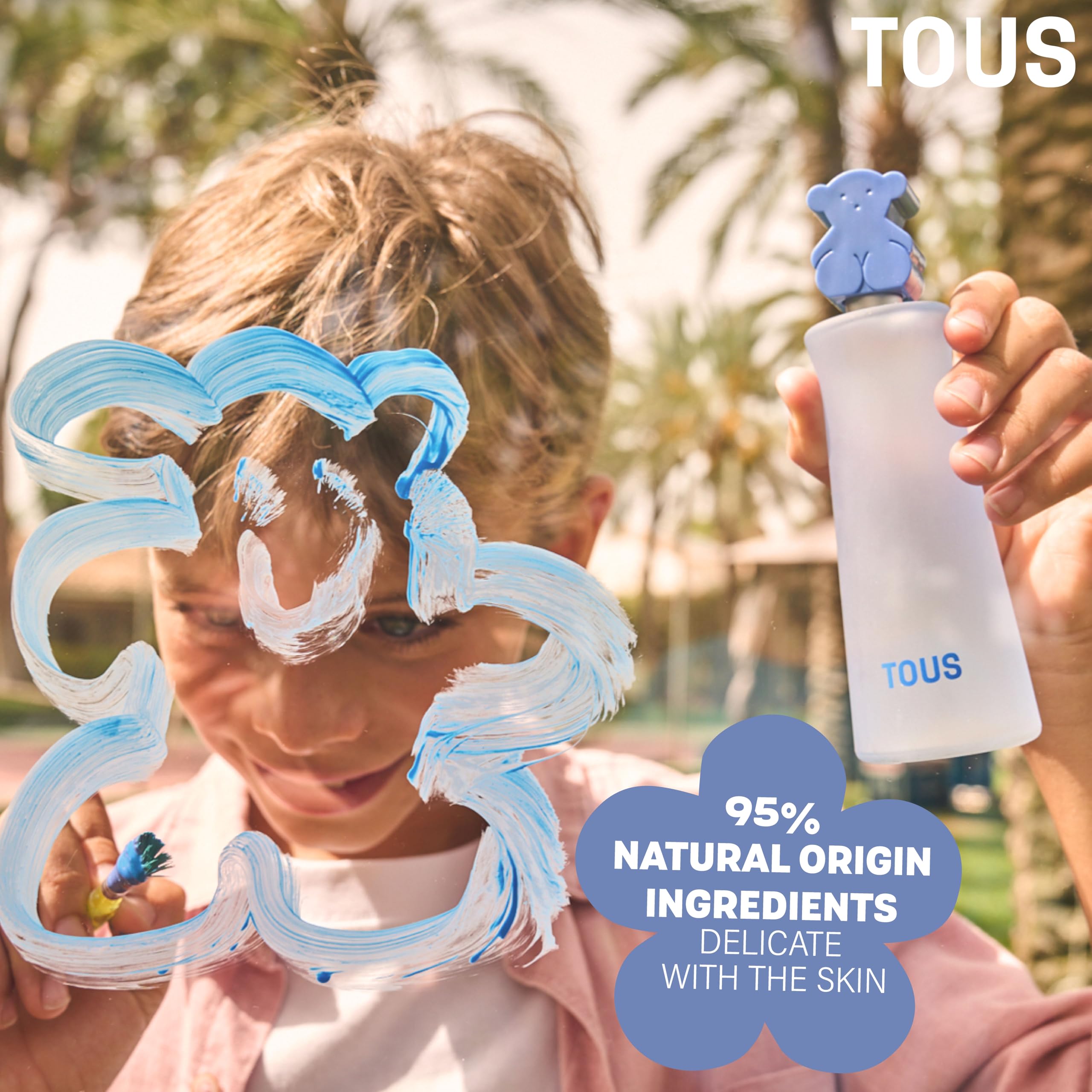 TOUS Kids Boy Eau de Toilette Spray. Fruity Fresh Scent, Gentle on Children's Sensitive Skin. Ideal for Everyday Use, With Notes of Mandarin, Neroli, Musk, and Fresh Herbs, 3.4 Oz