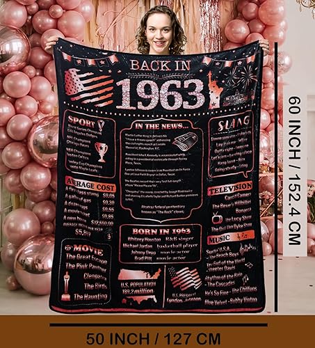 Miniatura 2 de Henghere Regalos de cumpleaños número 60 para mujeres amigas mamá abuela hermana esposa tía compañera de trabajo decoraciones de cumpleaños de 60