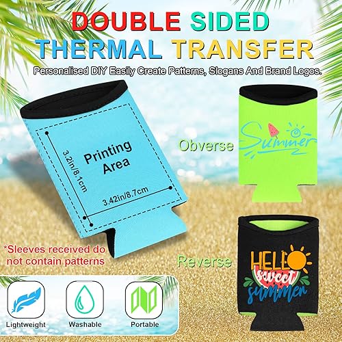 Miniatura 9 de Desing Wish Funda para enfriar latas estándar de 12 onzas, funda antideslizante para latasbotellastazas, soporte de mangas de resorte fuerte para