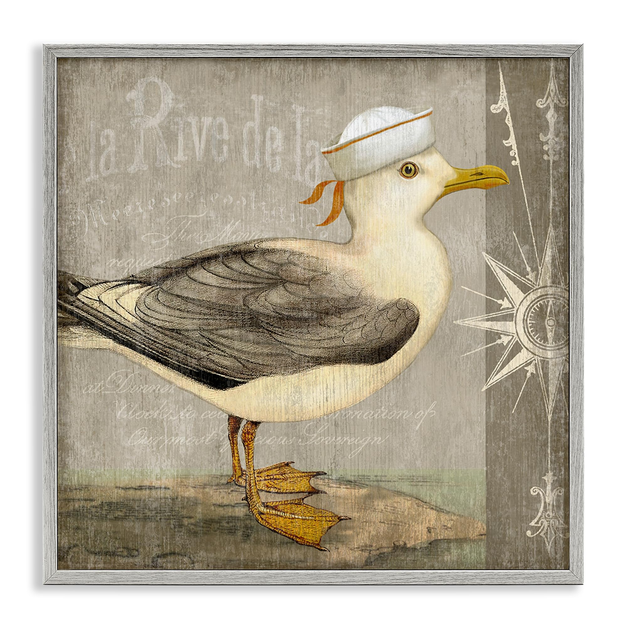 'Rustic Little Seagull'| Framed Giclee Art