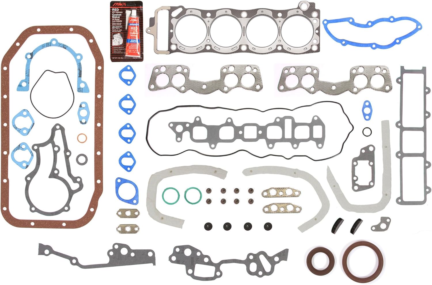 MA-4216917415 Full Gasket Set Compatible With/For 81-82 Toyota Pickup Corona Celica 2.4L SOHC 8V 22R