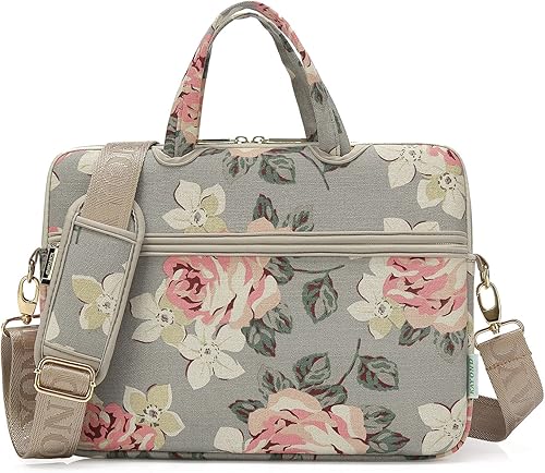 Miniatura 11 de kayond Blue Water Hyacinth Patten - Funda para portátil de hombro resistente al agua para portátil de 12 pulgadas y 13 pulgadas, maletín para laptop