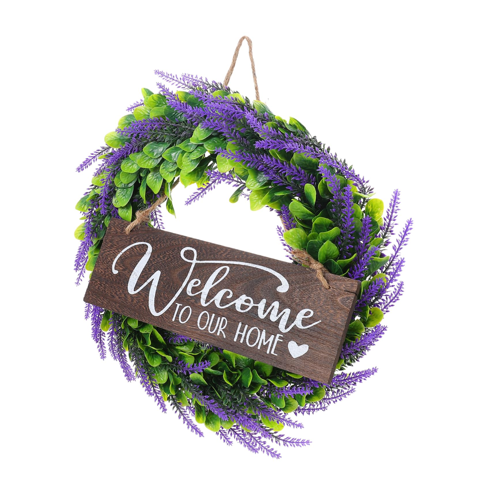 DECHOUS Couronne de Lavande Artificielle en Plastique Suspendable pour Décoration D'entrée Mariage