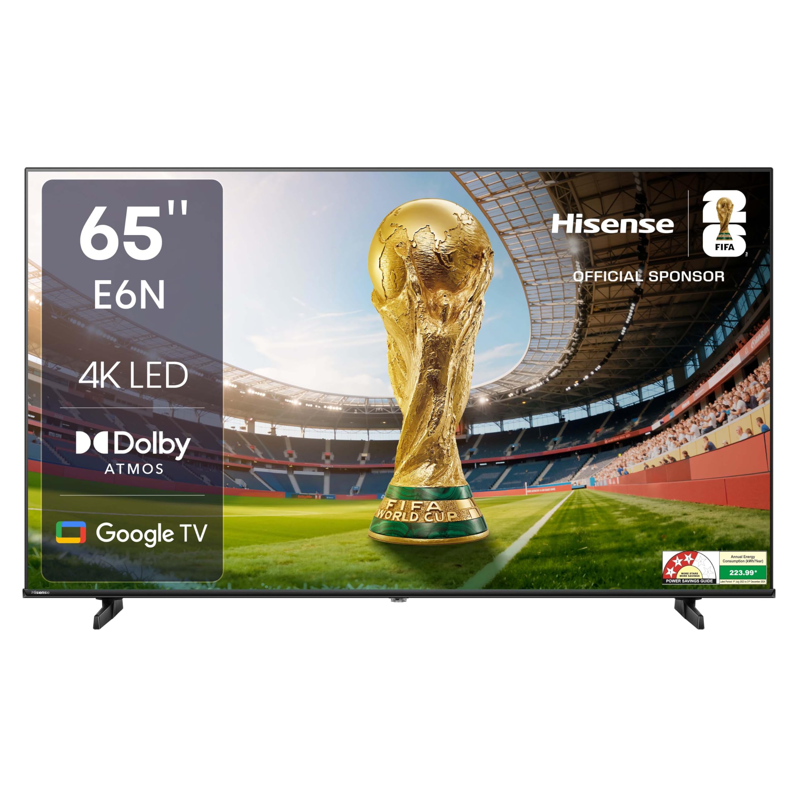 164 cm (65 inches) E6N Series 4K Ultra HD Smart LED Google TV 65E6N (Black)
