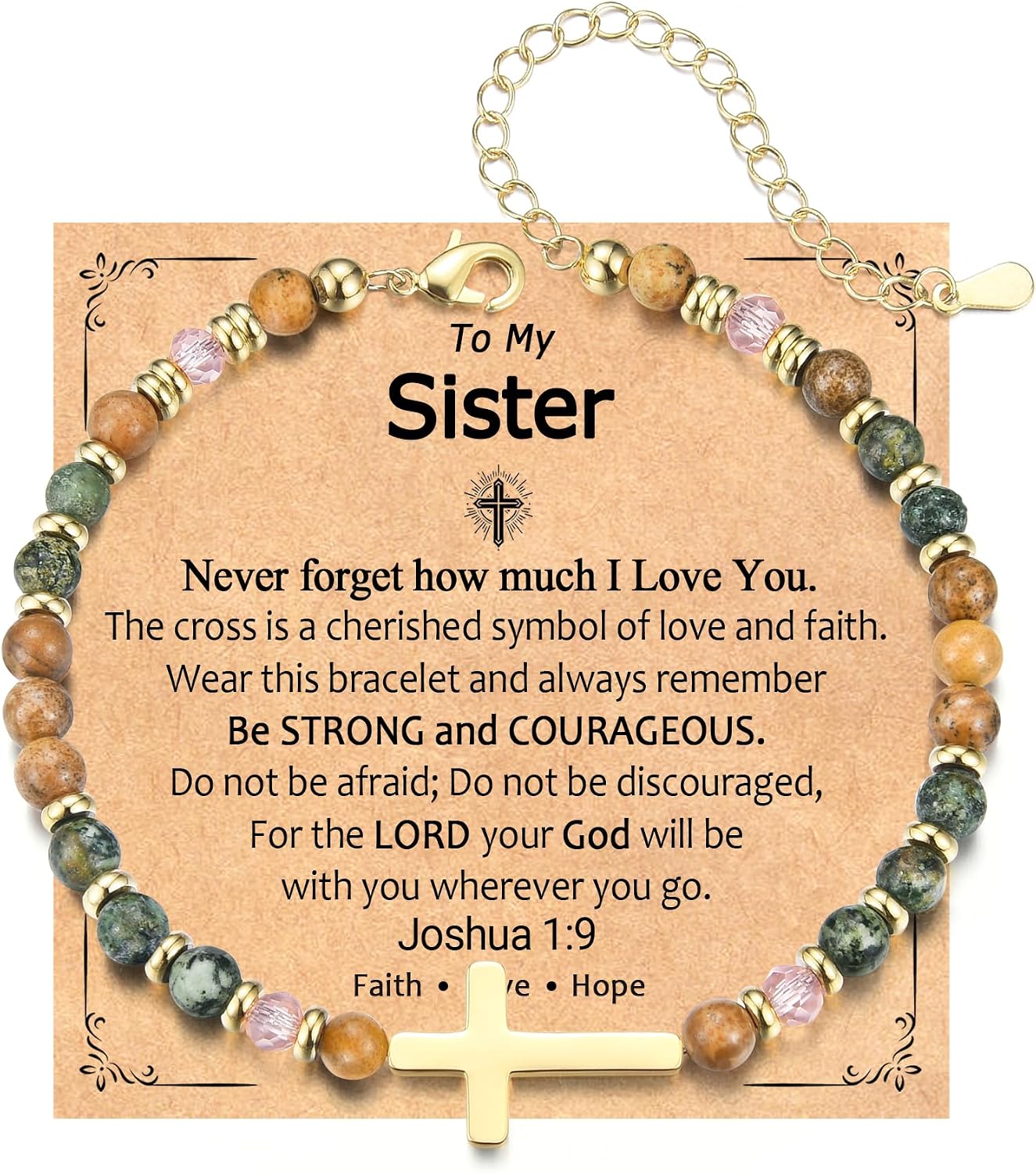 Cross Bracelet for Women, Christian Gifts Adjustable Dainty Cross Bracelet, Christmas Confirmation Baptism Easter Religious Gifts for Daughter Niece Granddaughter Sister Godmother Friend