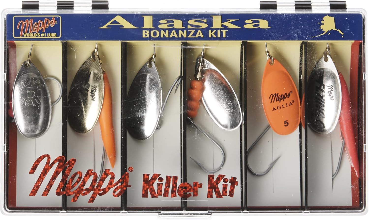 Mepp's K7 Alaska Bonanza Kit - Plain Single Hook Lure Assortment, Multi, one Size