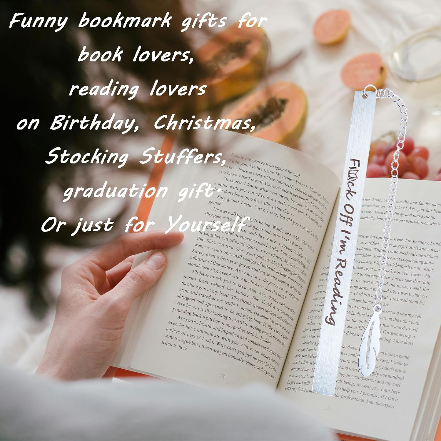 Book Lovers Gifts Funny Bookmark for Women Men Birthday Reading Gifts for Readers Writers Friends Coworkers Christmas Stocking Stuffers for Boys Girls Teens Graduation Gift for Students Bookworms image 5