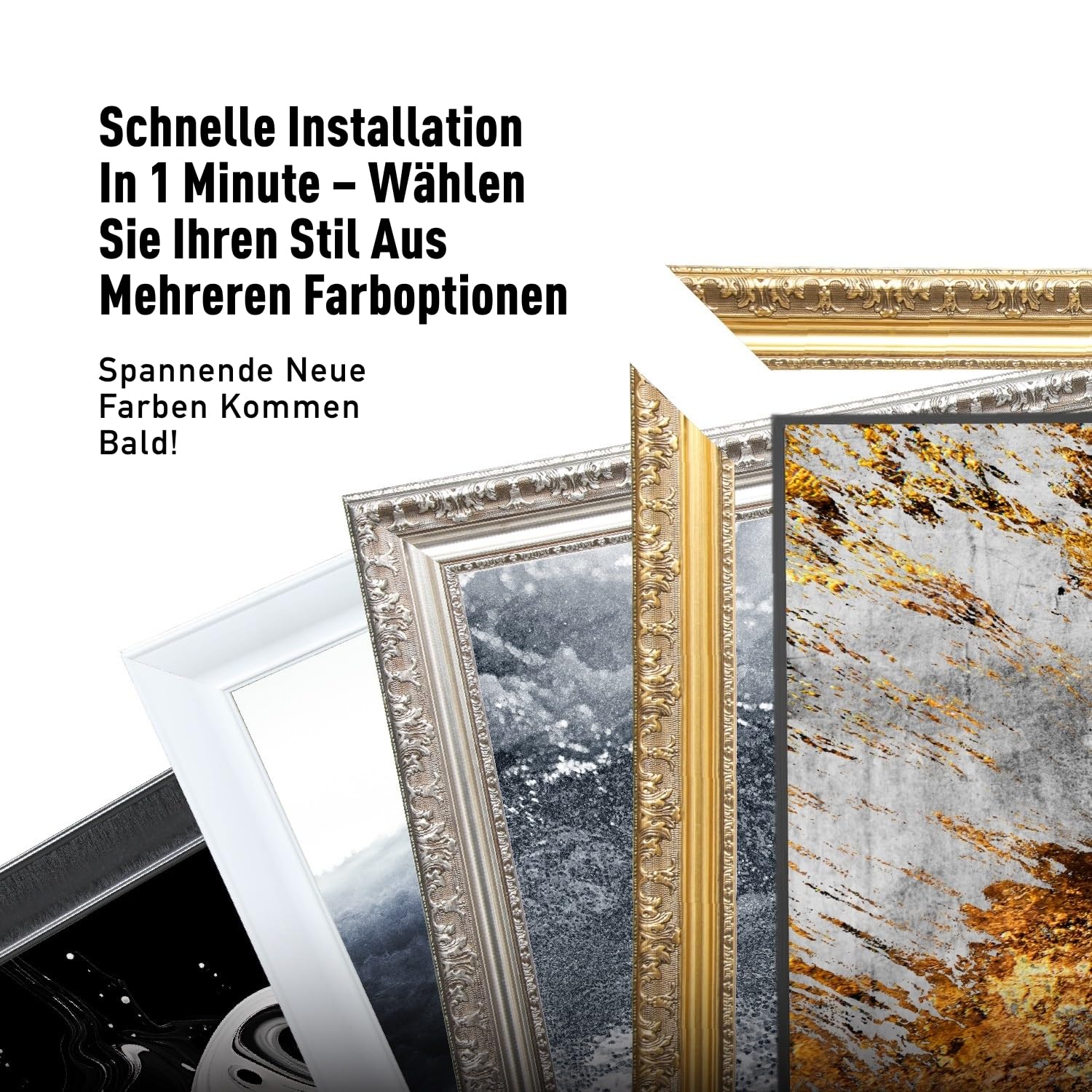 65-Zoll-TV-Rahmen kompatibel mit Samsung The Frame & Pro, Antikgold, geeignet für wandmontierte Fernseher
