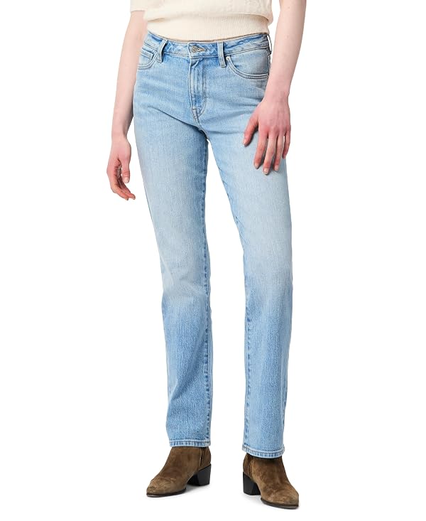 Buffalo David Bitton Women's Mary Mid Rise Straight Jeans, Light Blue Sanded, 33 by Buffalo David Bitton - Used condition - US$16.70