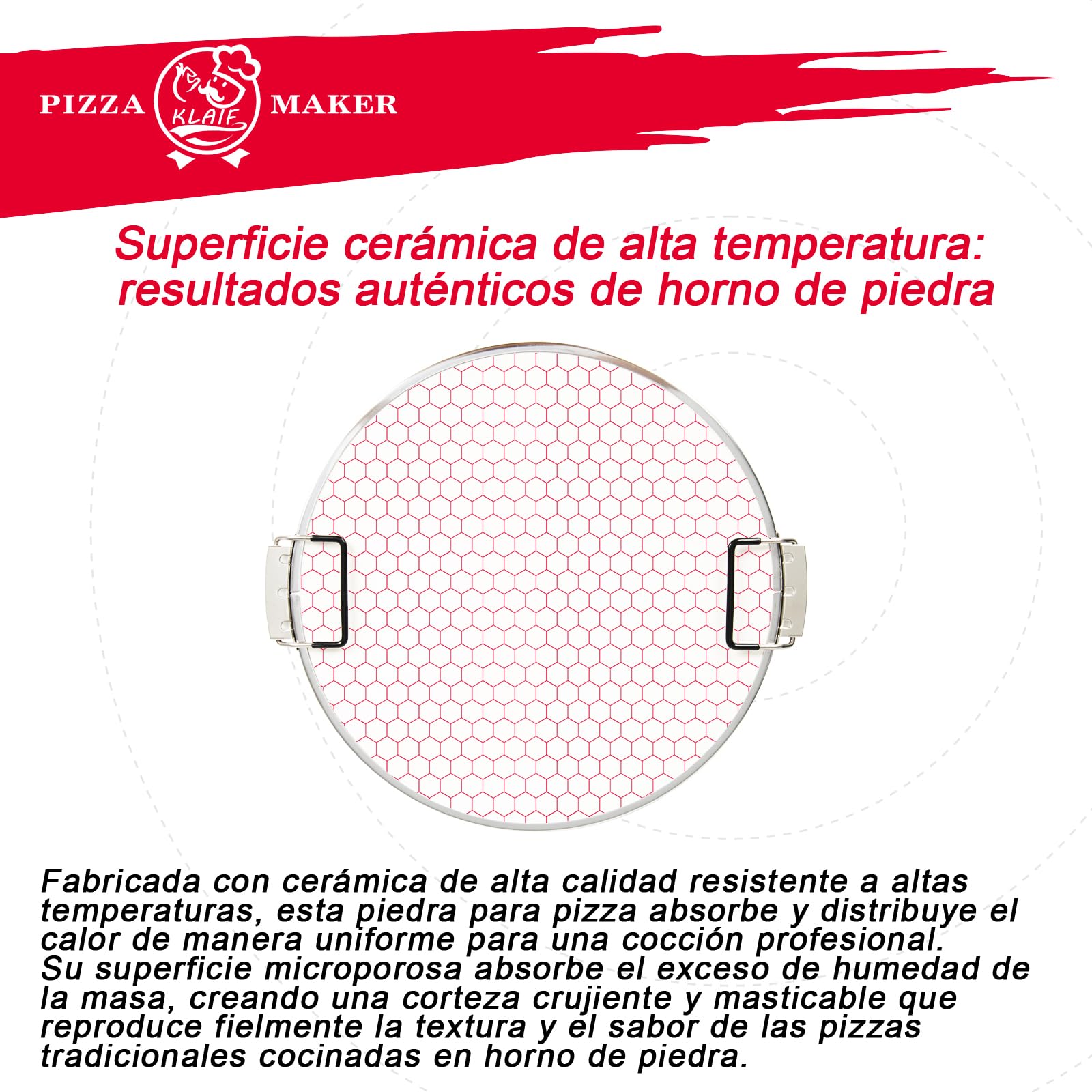 klaif Piedra para pizza redonda