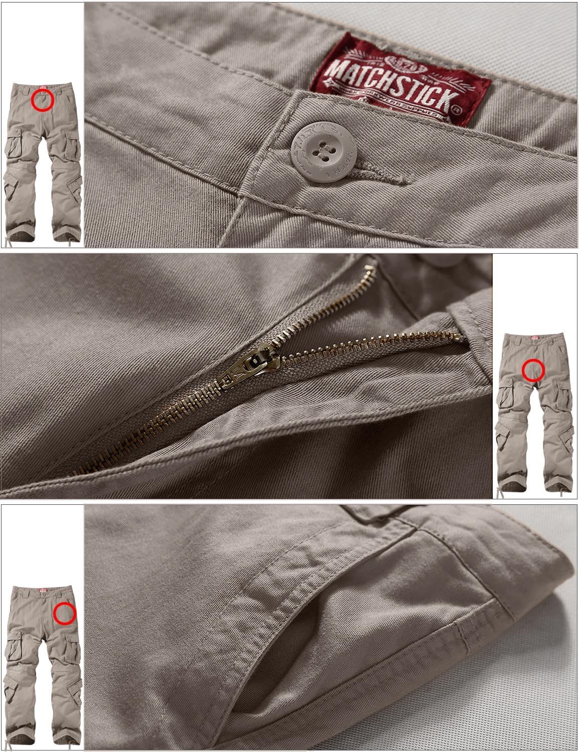 Match Men's Wild Cargo Pants 30 3358 Light Apricot