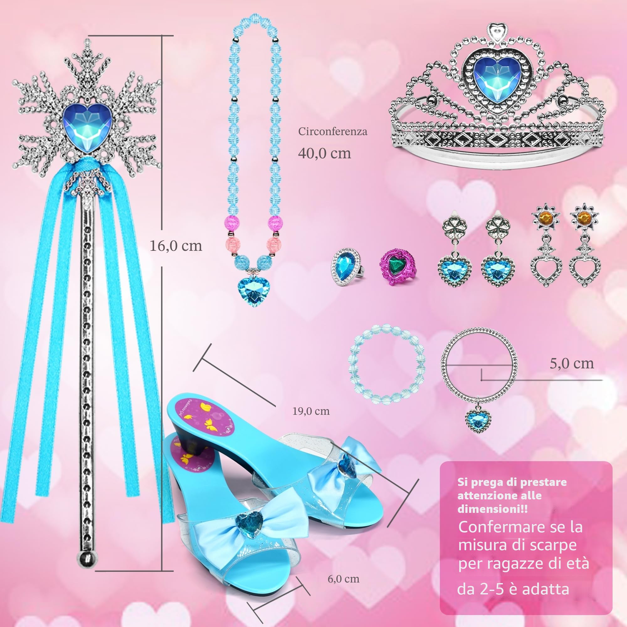 Scarpe Giocattolo Principessa Bambina, 4 Paia e 2 Set di Gioielli da Boutique, Regalo di Compleanno e Natale per Bambine da 3 a 6 Anni